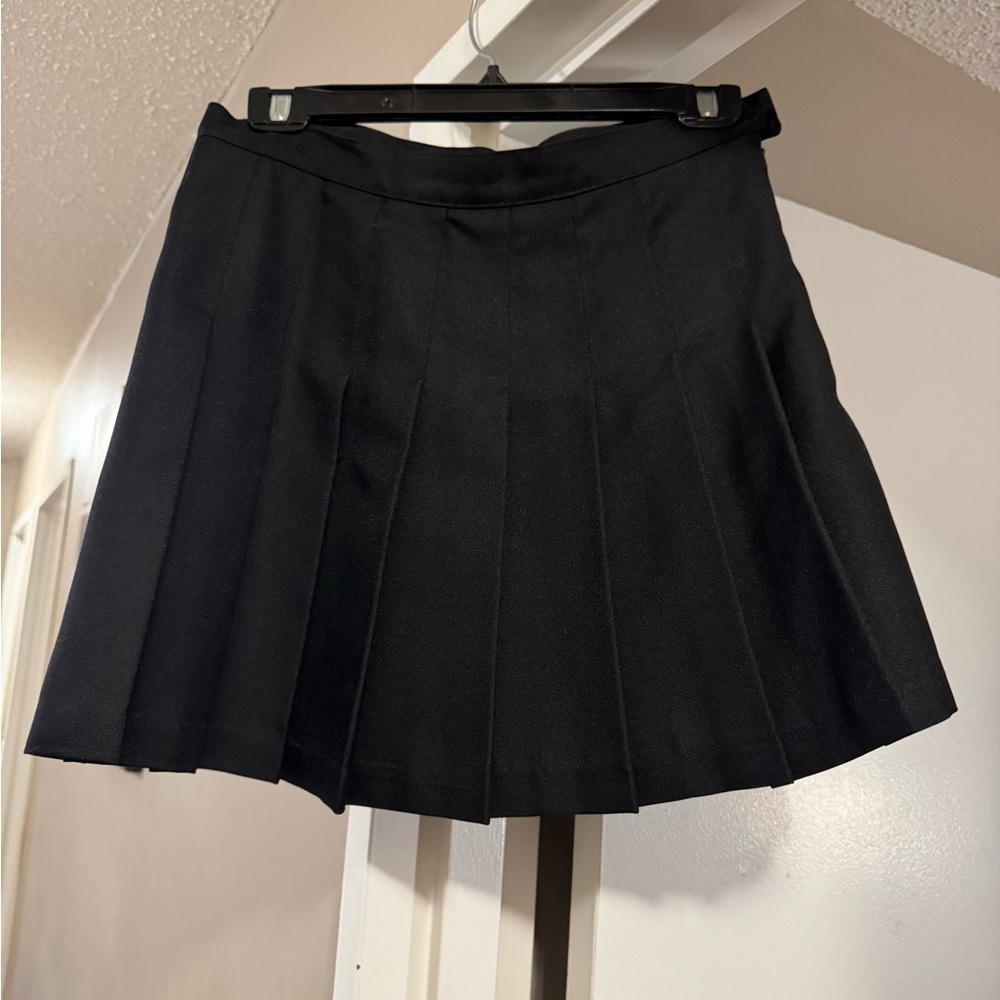 American Apparel Black Mini Pleated Skirt size M made in USA